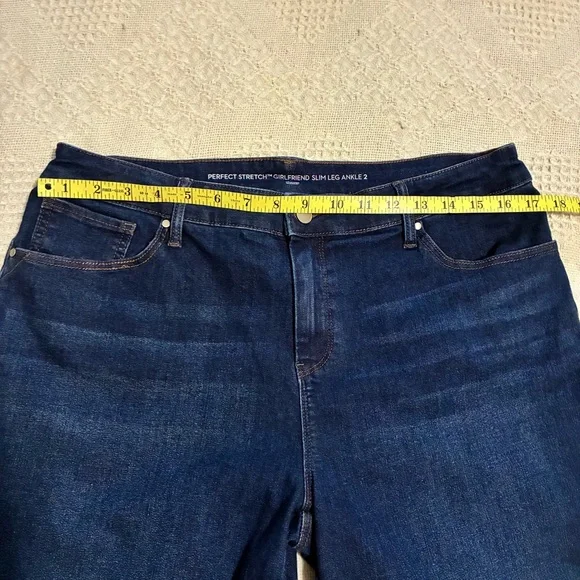 Chico’s Blue Jeans Sz 2 (12) Embellished Bling Sequins Jewels Festive Holiday - Picture 4 of 11